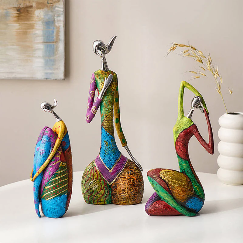 Abstract Colorful Female Statues - Image 7