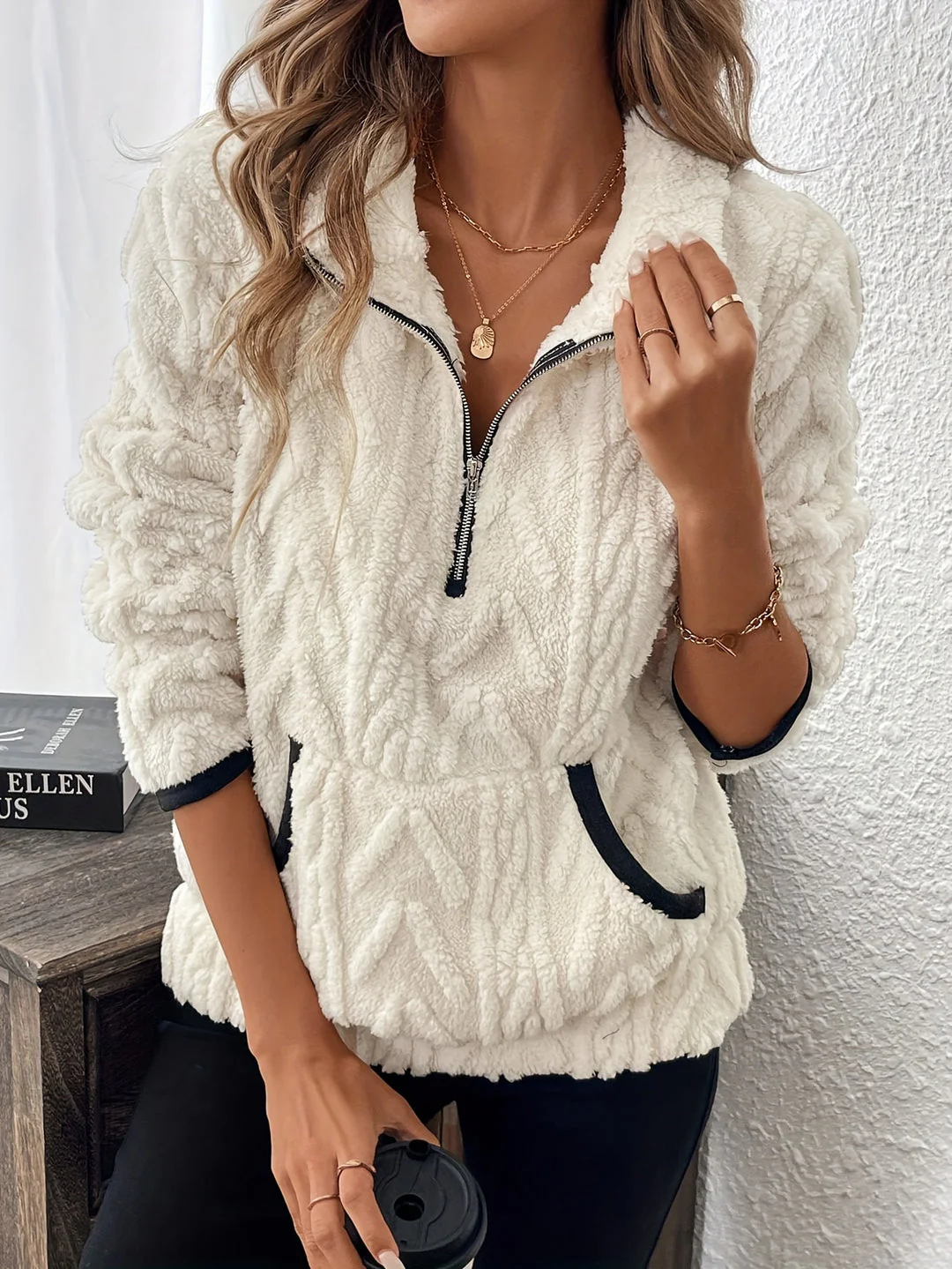 Alice Soft Fuzzy Knit Sweater - Image 9