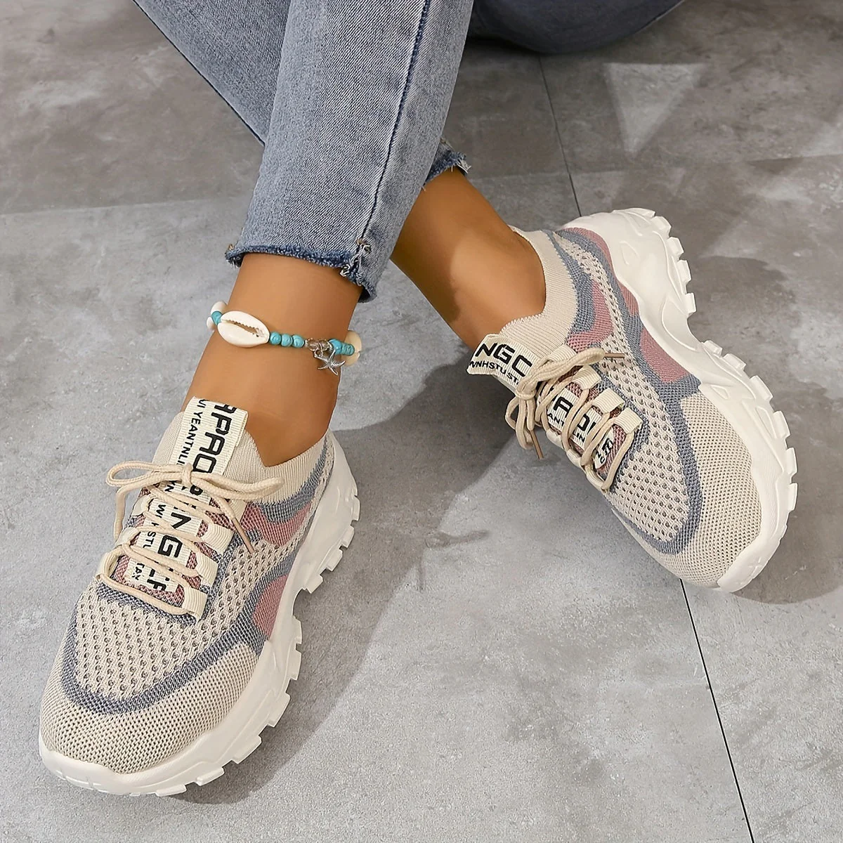 Amanda Stylish Mesh Sneakers with Flexible Fit - Image 35