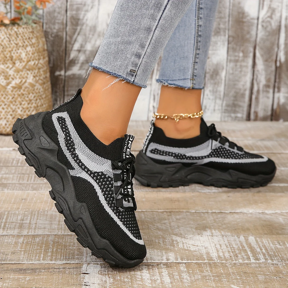 Amanda Stylish Mesh Sneakers with Flexible Fit - Image 37