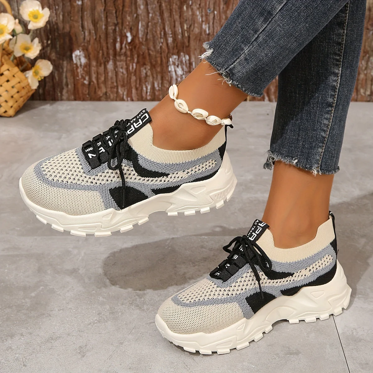 Amanda Stylish Mesh Sneakers with Flexible Fit - Image 5