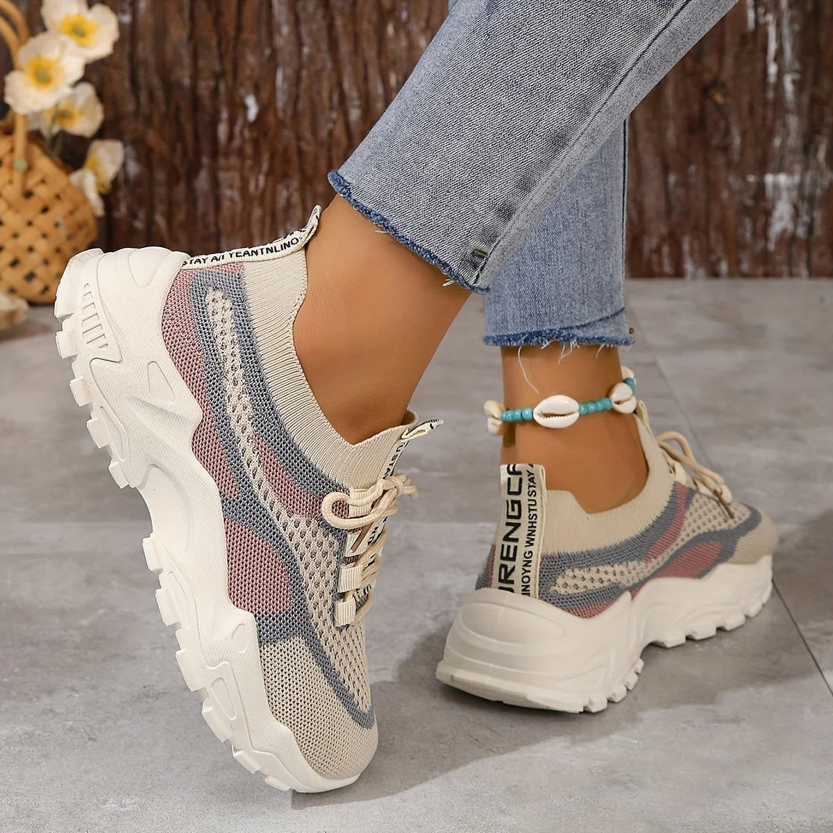 Amanda Stylish Mesh Sneakers with Flexible Fit - Image 8