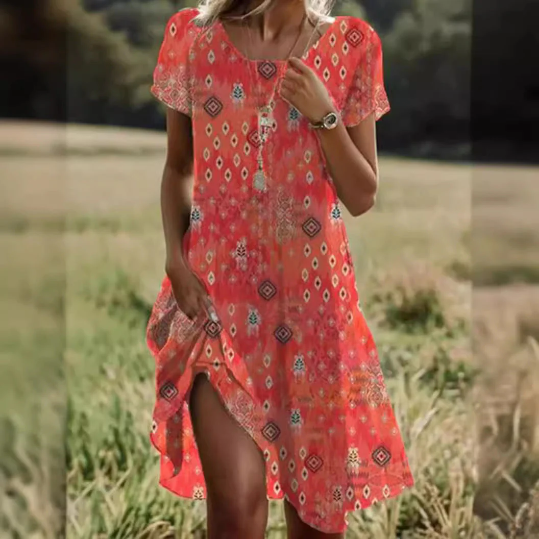 Artistic Bohemian Midi Dress - Image 2