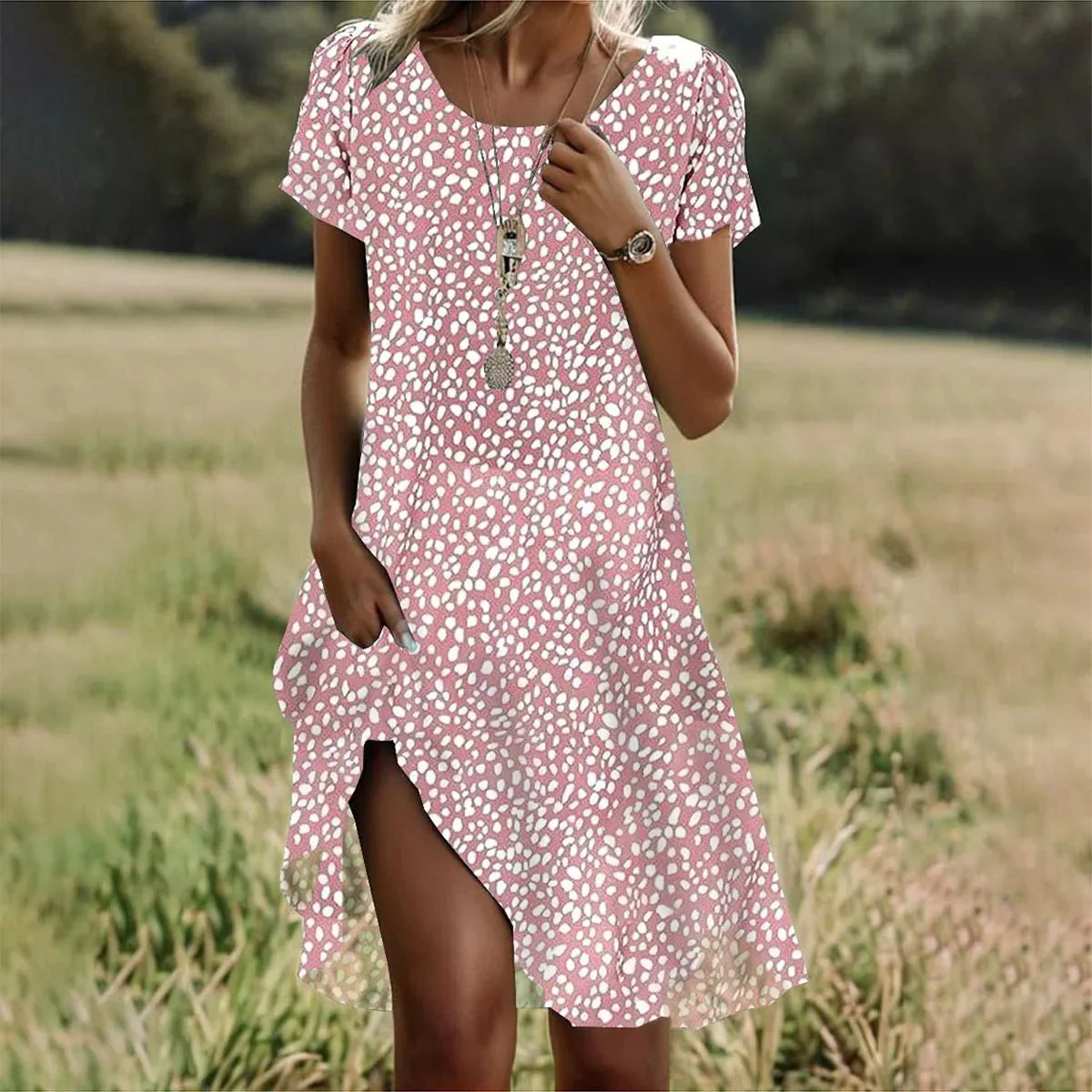 Artistic Bohemian Midi Dress - Image 21