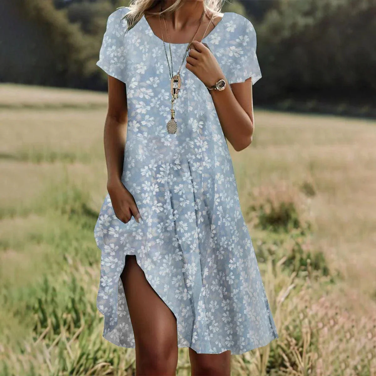 Artistic Bohemian Midi Dress - Image 25