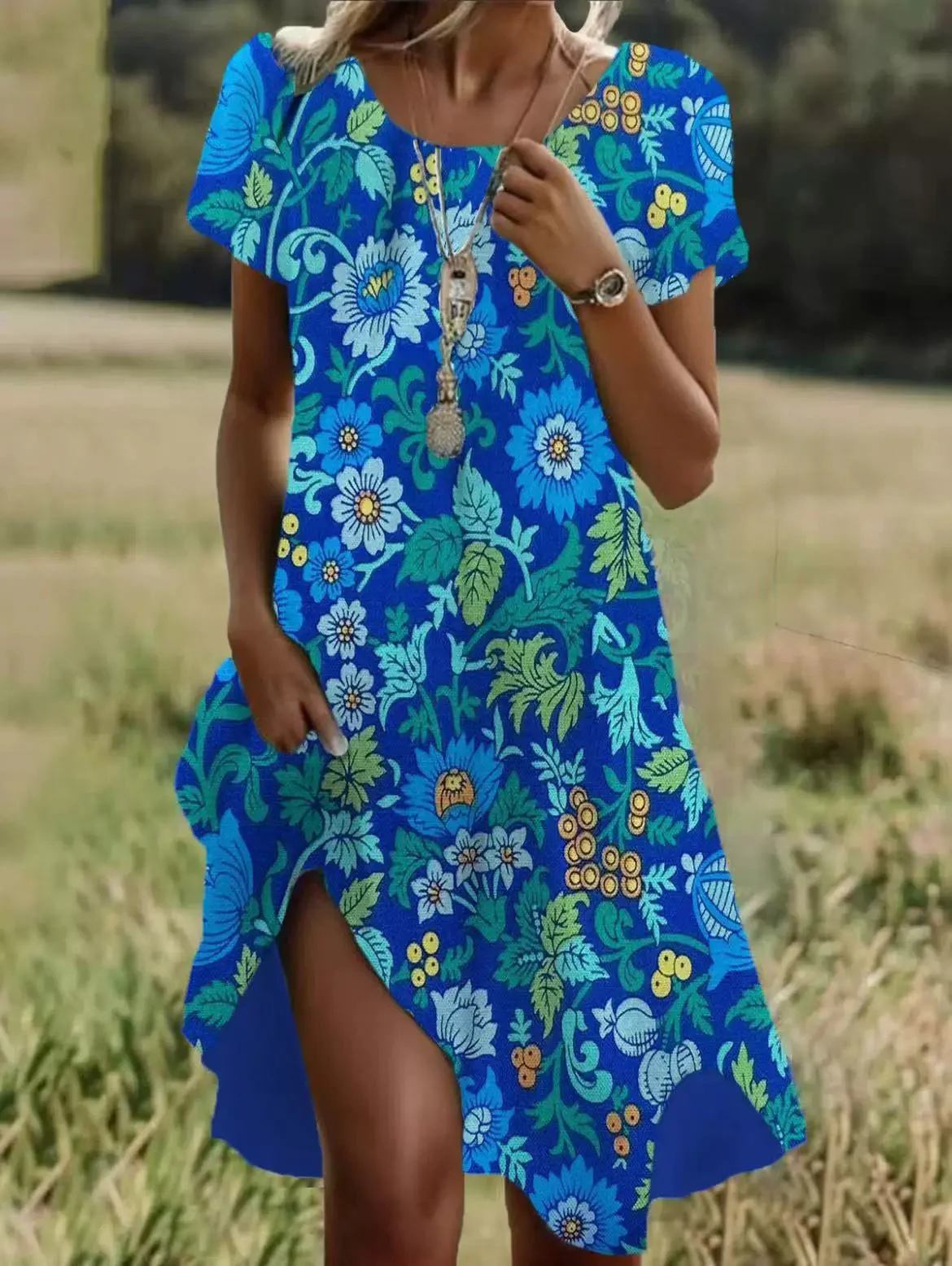 Artistic Bohemian Midi Dress - Image 5