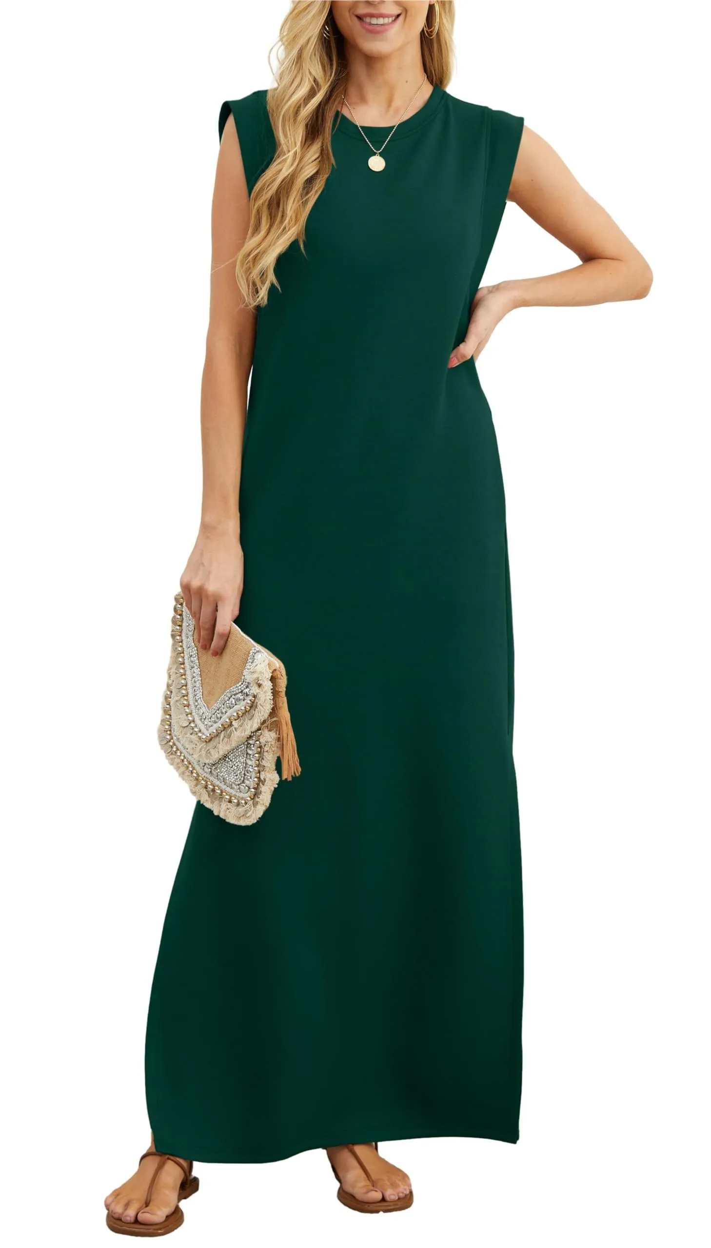 Sporty Chic Athleisure Maxi Dress - Image 29