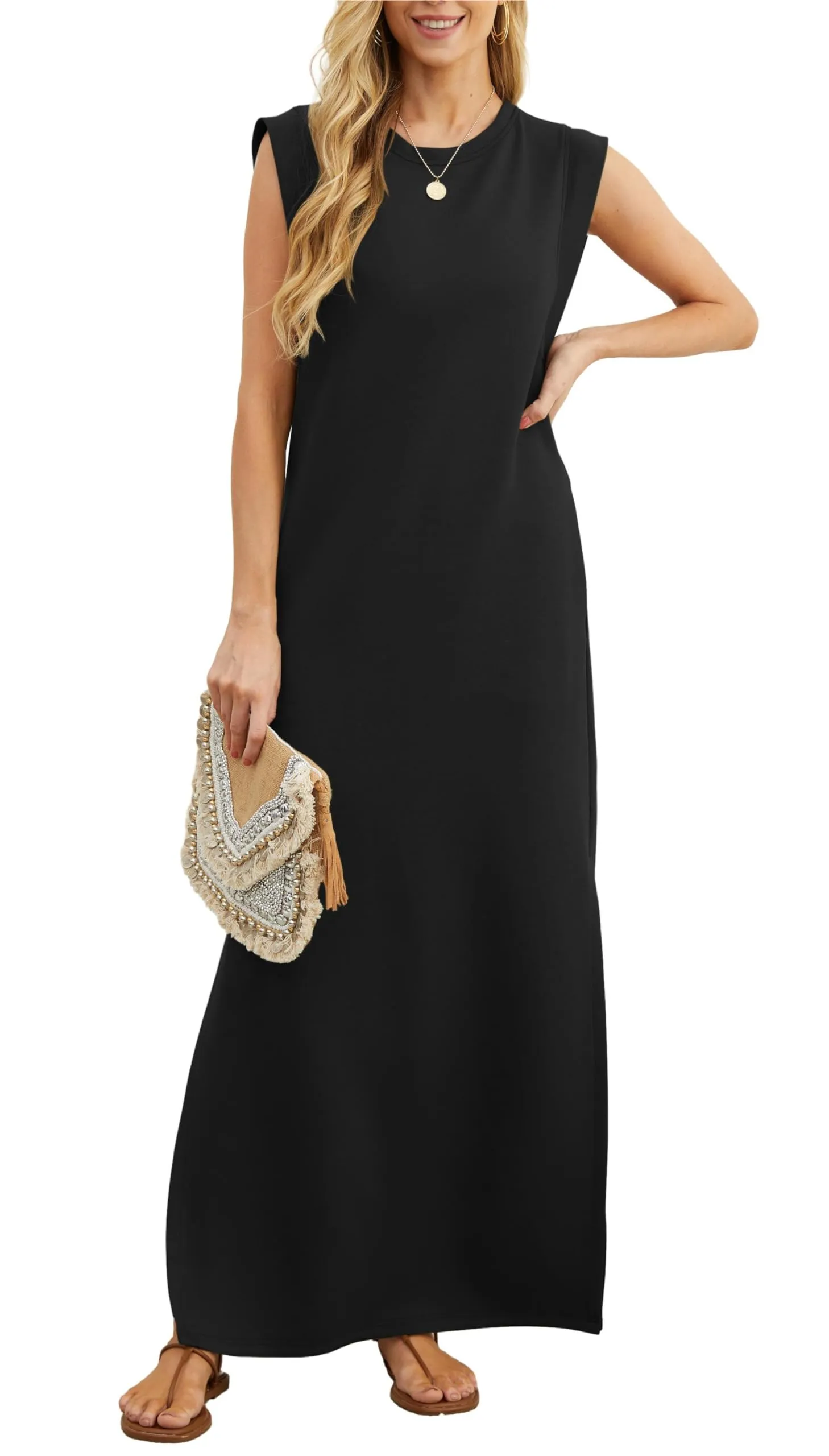 Sporty Chic Athleisure Maxi Dress - Image 38