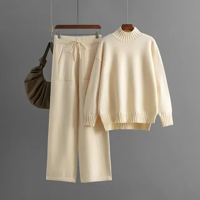 Ava™ - stylish long-sleeved sweater and straight trousers - Image 6