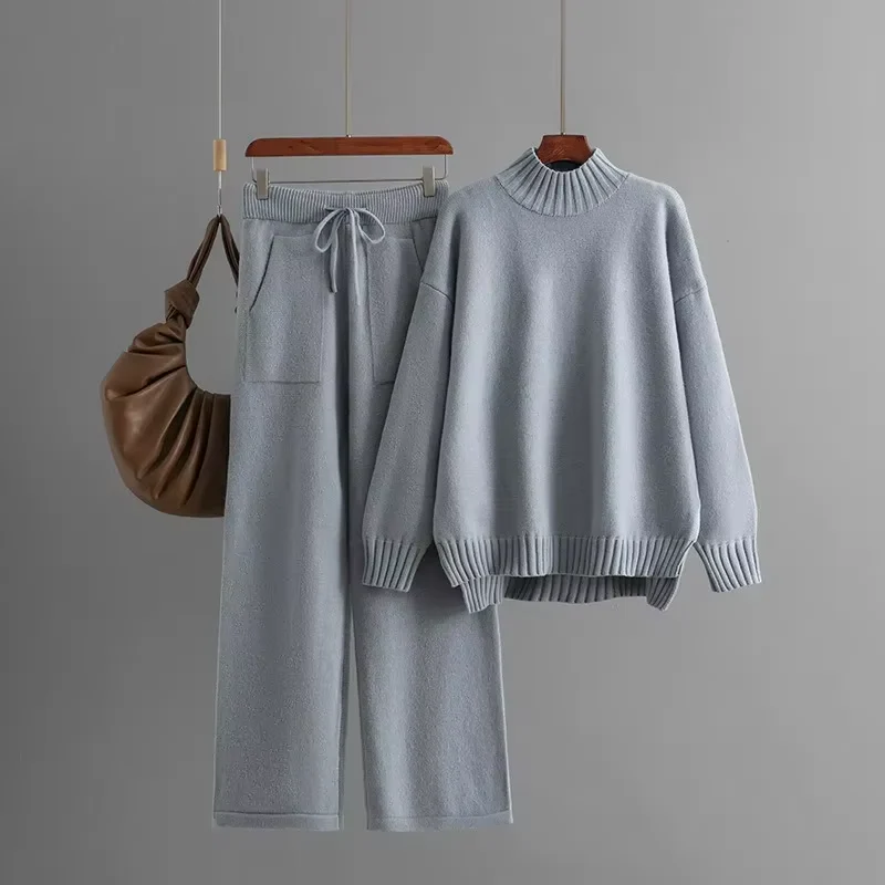Ava™ - stylish long-sleeved sweater and straight trousers - Image 3