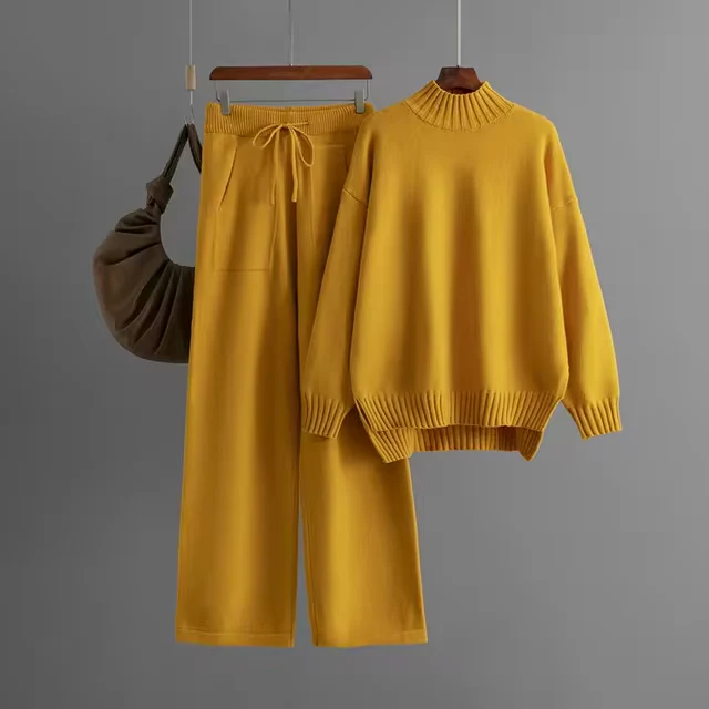 Ava™ - stylish long-sleeved sweater and straight trousers - Image 4