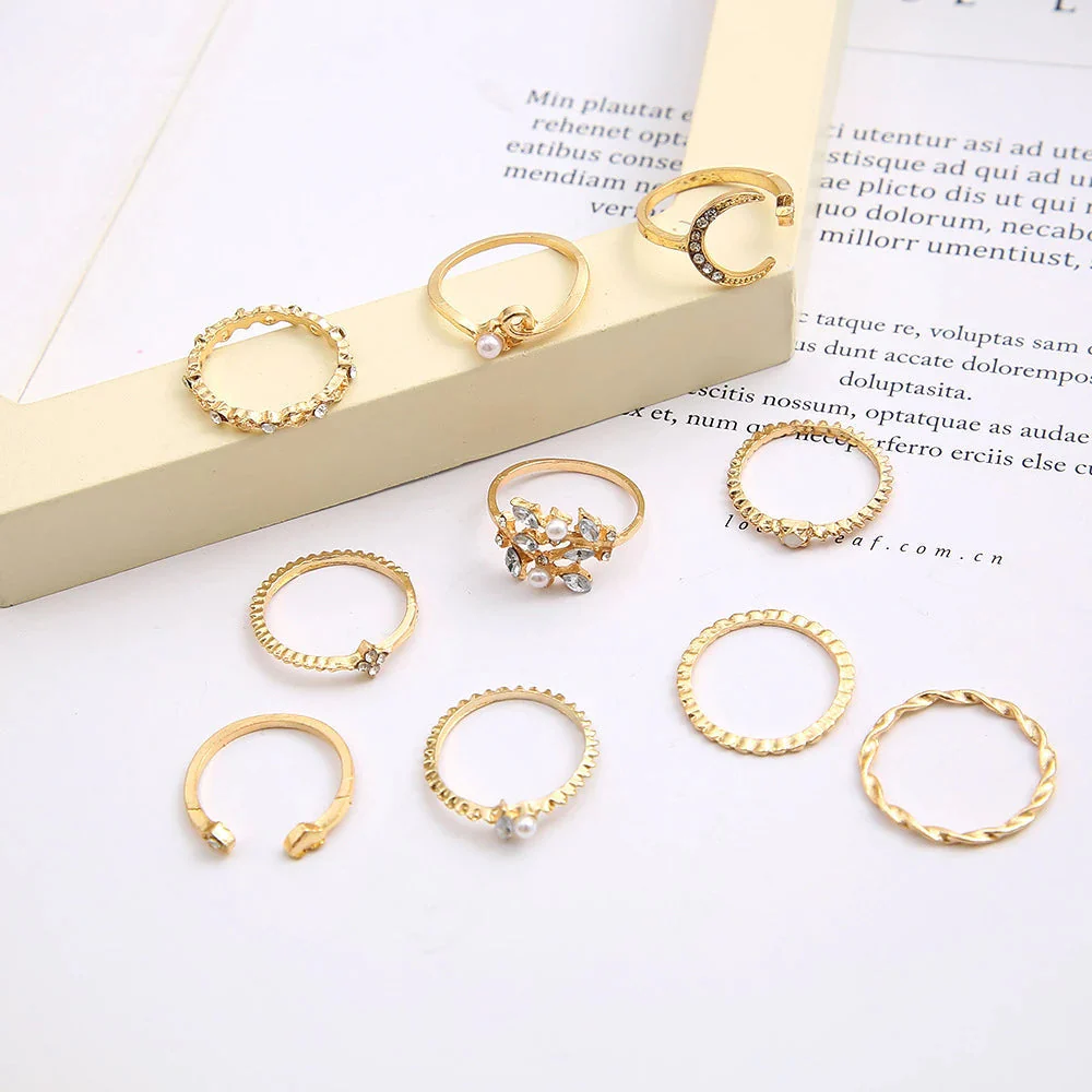 Bohemian Silver & Gold Rings Set - Image 8