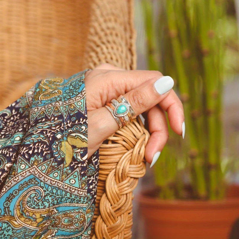 Bohemian Vintage Turquoise Ring - Image 10
