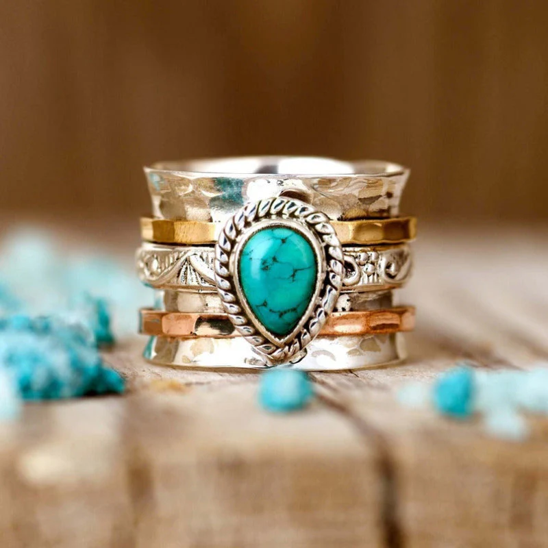 Bohemian Vintage Turquoise Ring - Image 3