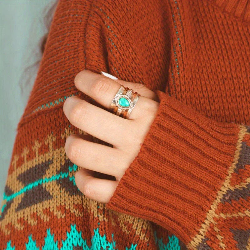 Bohemian Vintage Turquoise Ring - Image 4