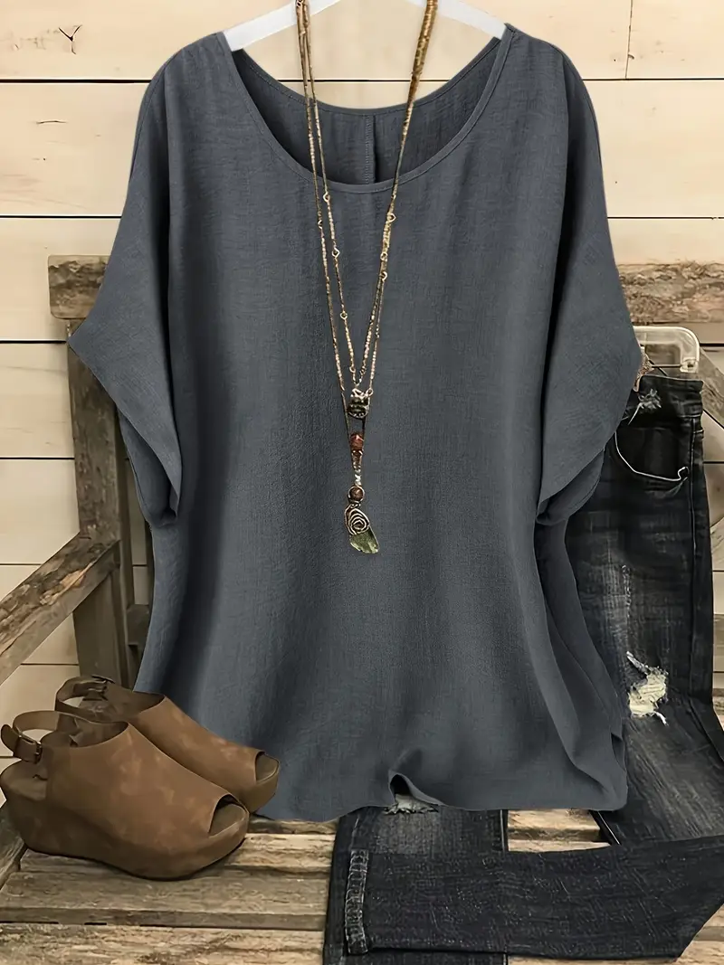 Breezy Casual Cotton Loose Blouse - Image 13