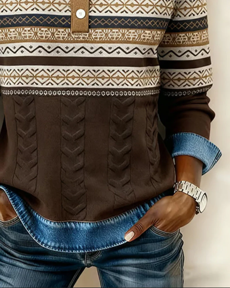 Button-Down Collar Sweatshirt - Image 3