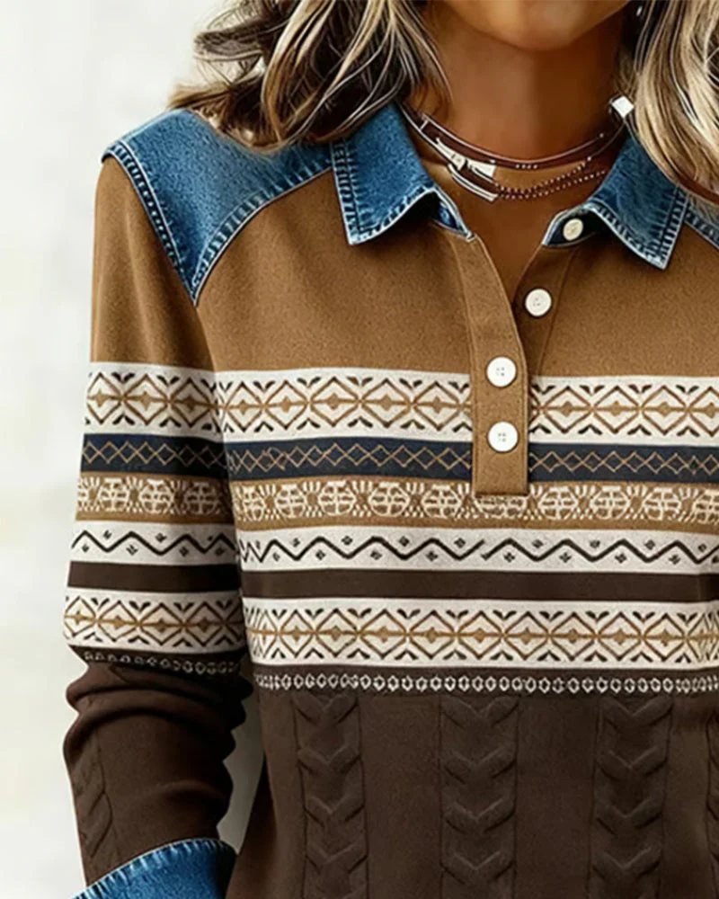 Button-Down Collar Sweatshirt - Image 6