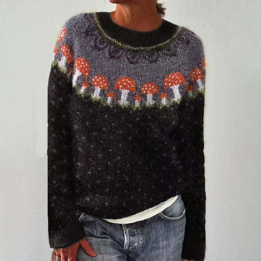 Button Mushroom Jumper – Drapey Fit Perfect for Weekend Comfort and Laid-Back Chic Looks - Image 4