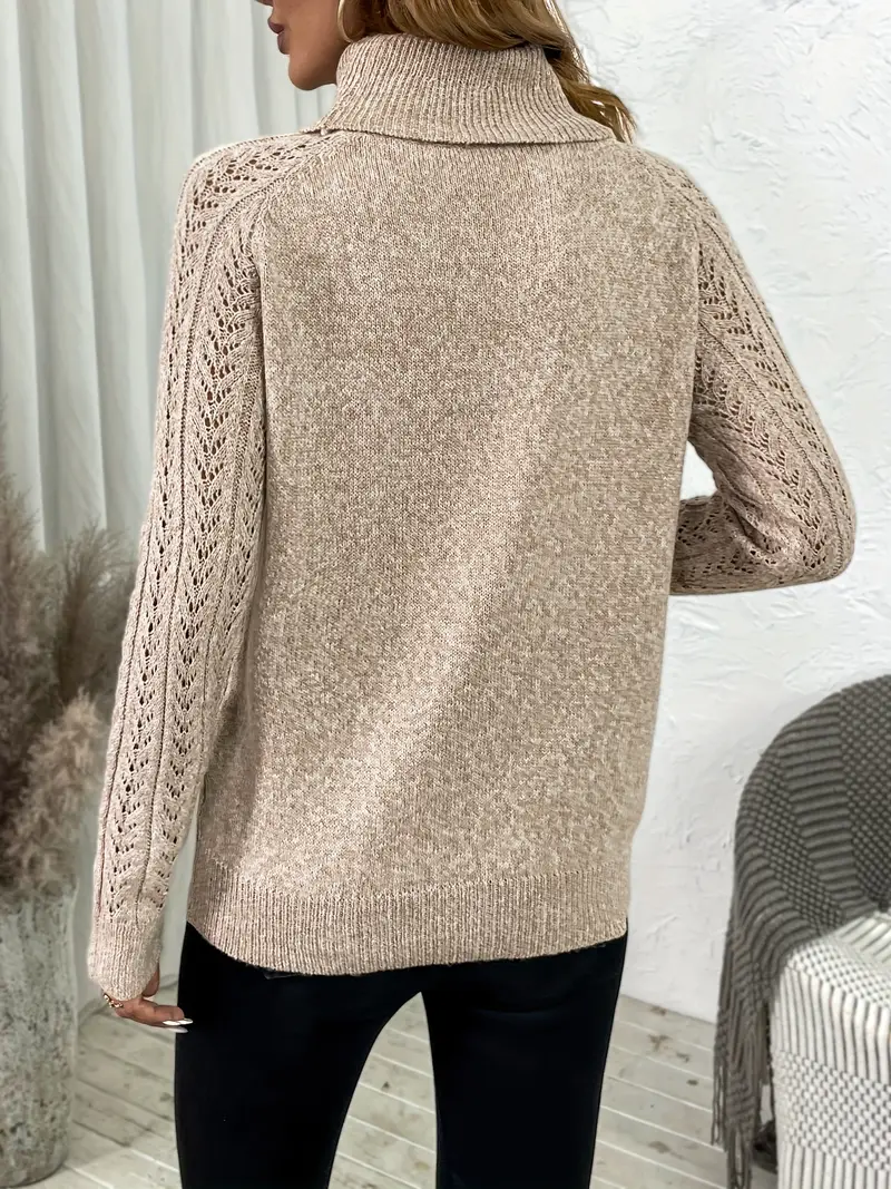 Cable Knit Turtle Neck Sweater - Image 9