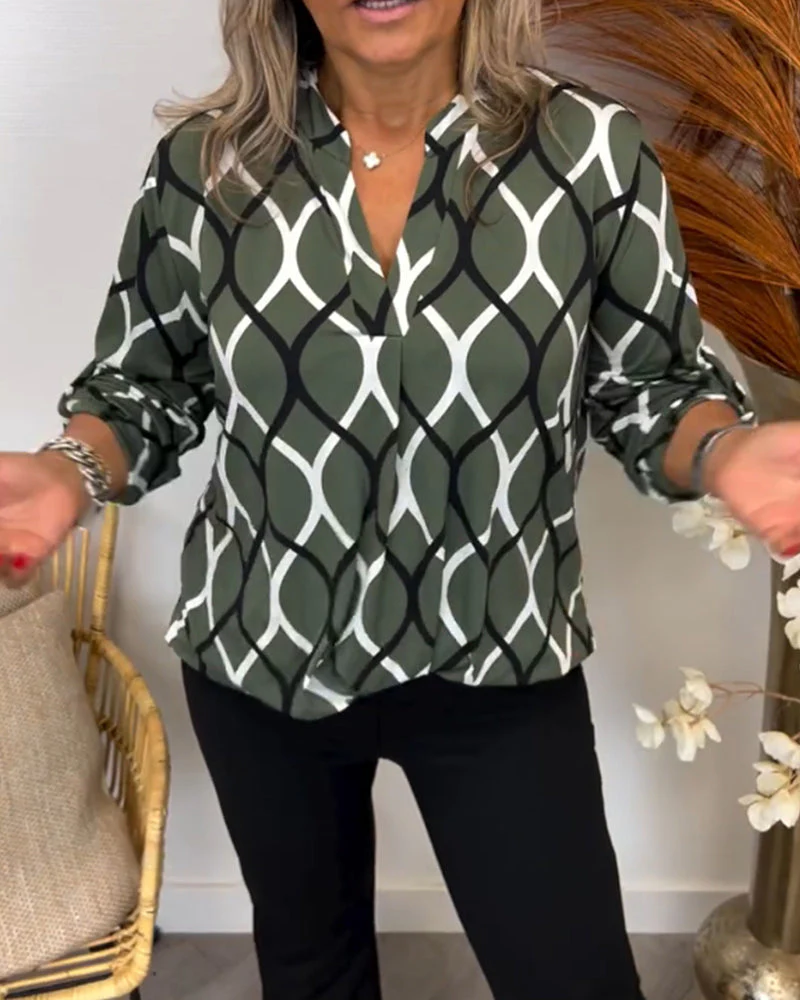 Casual Blouse with Long Sleeve and Printed - Image 16