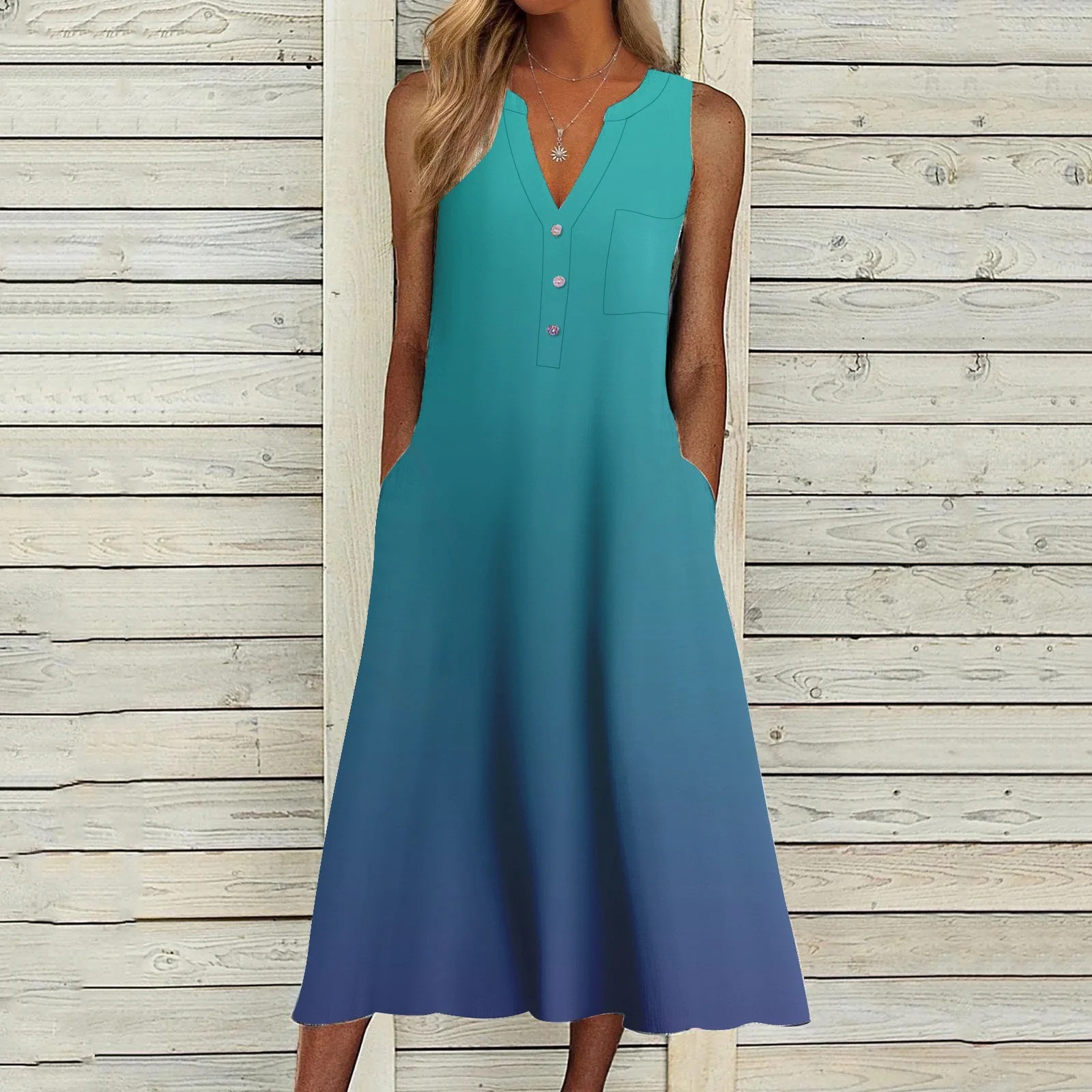 Casual Chic Dress Featuring Modern Stripes - Image 3
