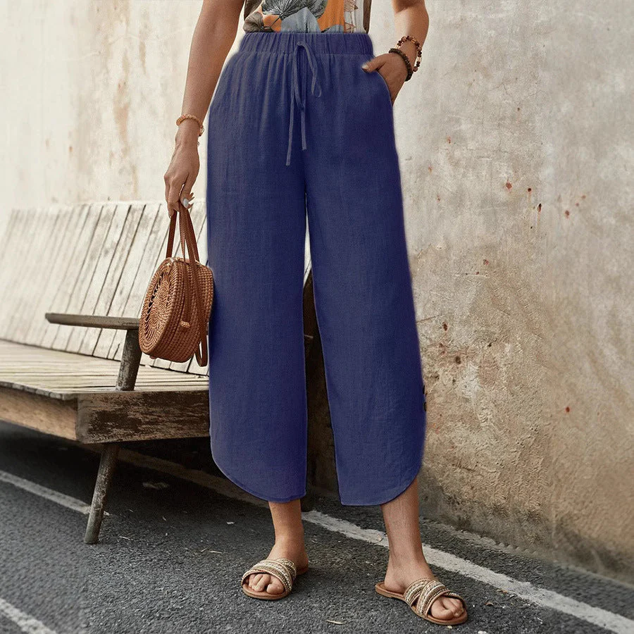 Casual Cotton Drawstring Pants - Image 2