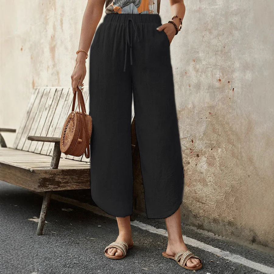Casual Cotton Drawstring Pants - Image 3