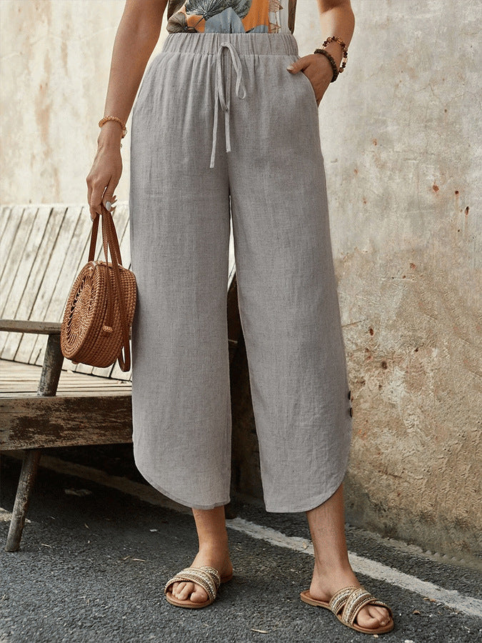 Casual Cotton Drawstring Pants - Image 7