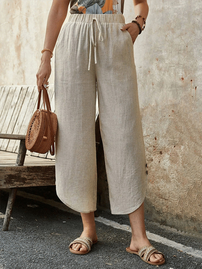Casual Cotton Drawstring Pants - Image 8