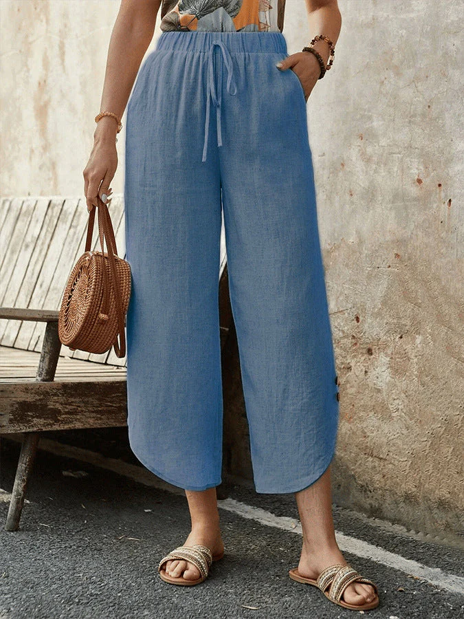 Casual Cotton Drawstring Pants - Image 9