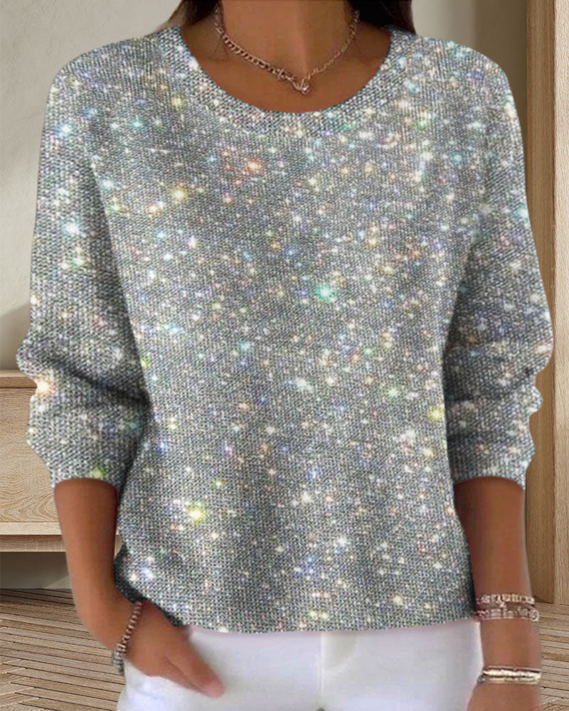 Casual Crew Neck Sweatshirt - Image 2