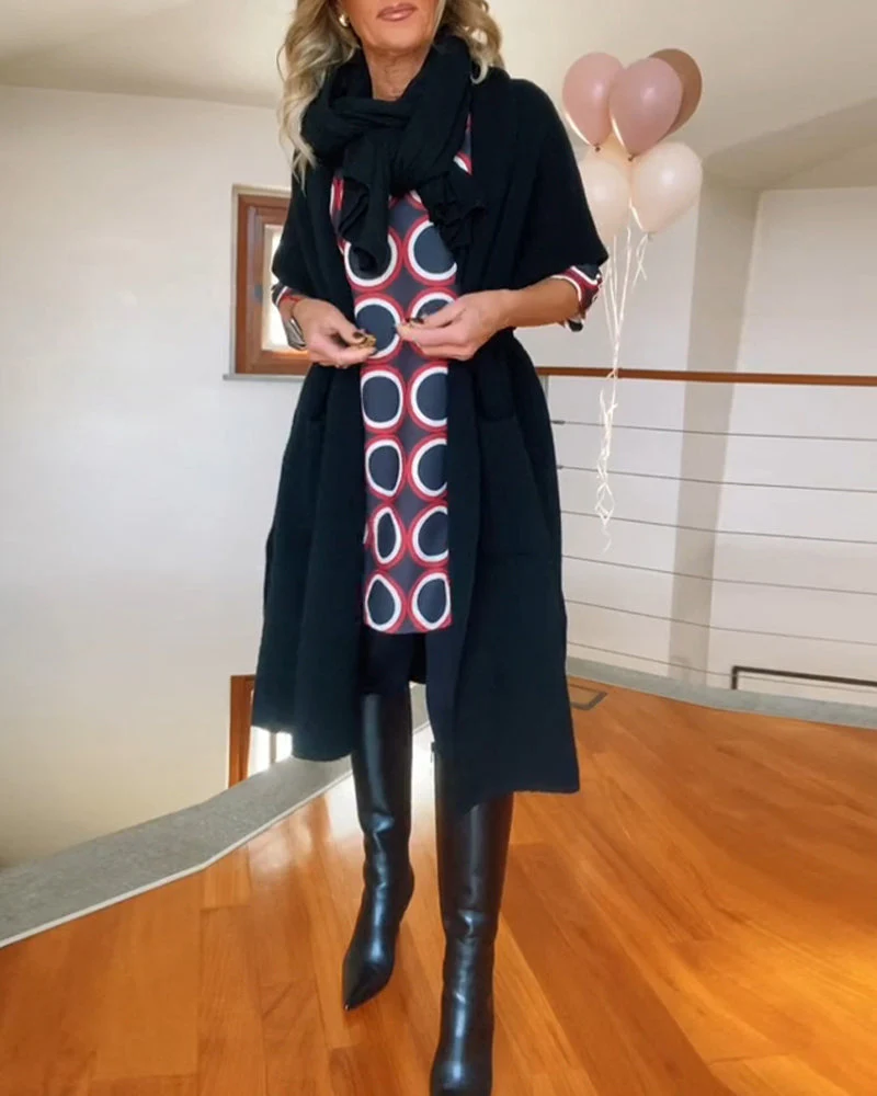 Casual Half Sleeve Pocket Cardigan - Image 6