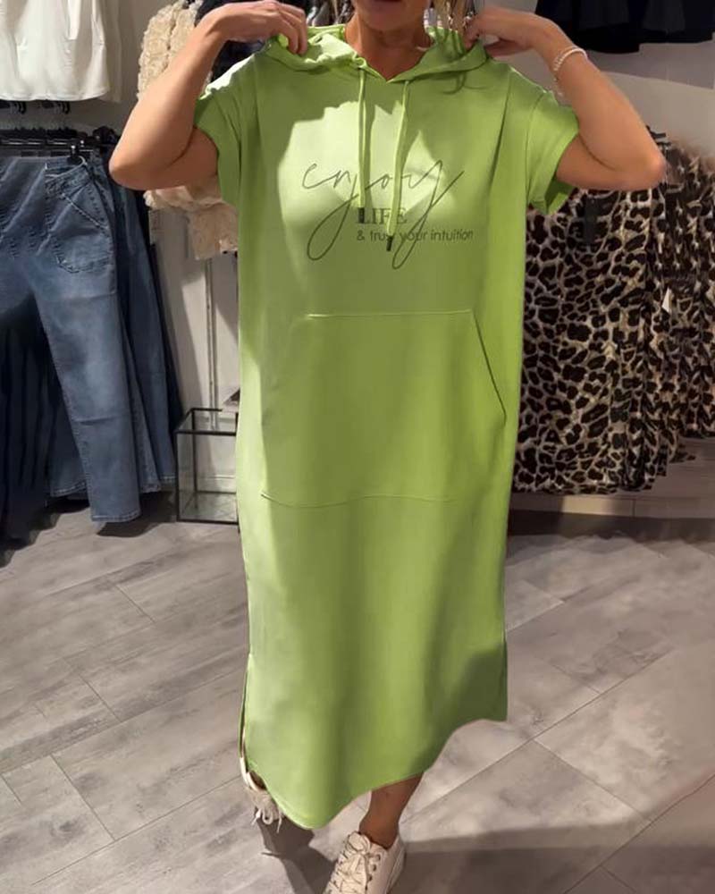 Relaxed Fit Pullover Hoodie Dress - Image 15