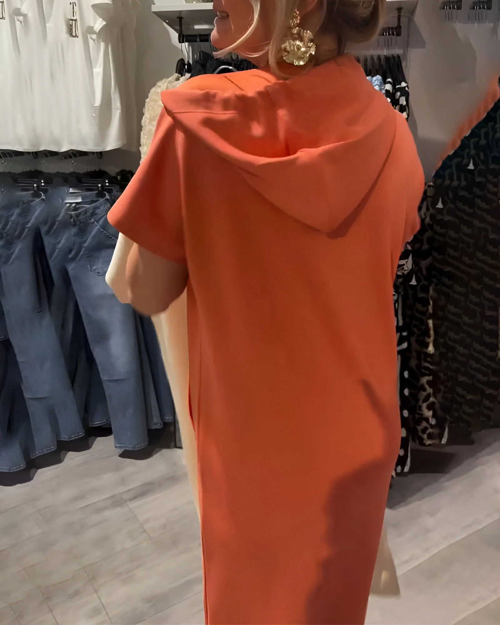 Relaxed Fit Pullover Hoodie Dress - Image 3