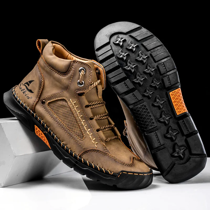 Casual Leather High Top Shoes - Image 10