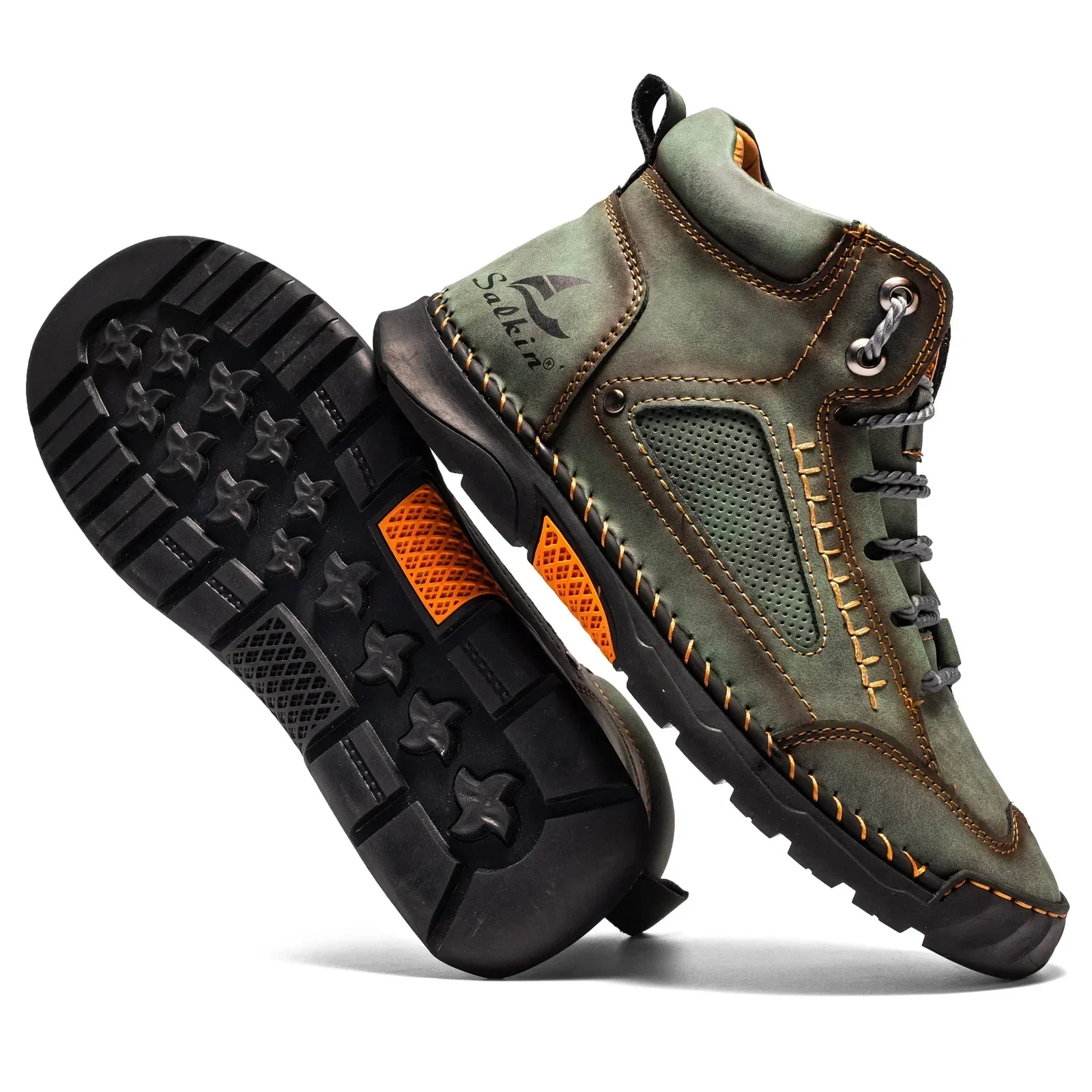 Casual Leather High Top Shoes - Image 29