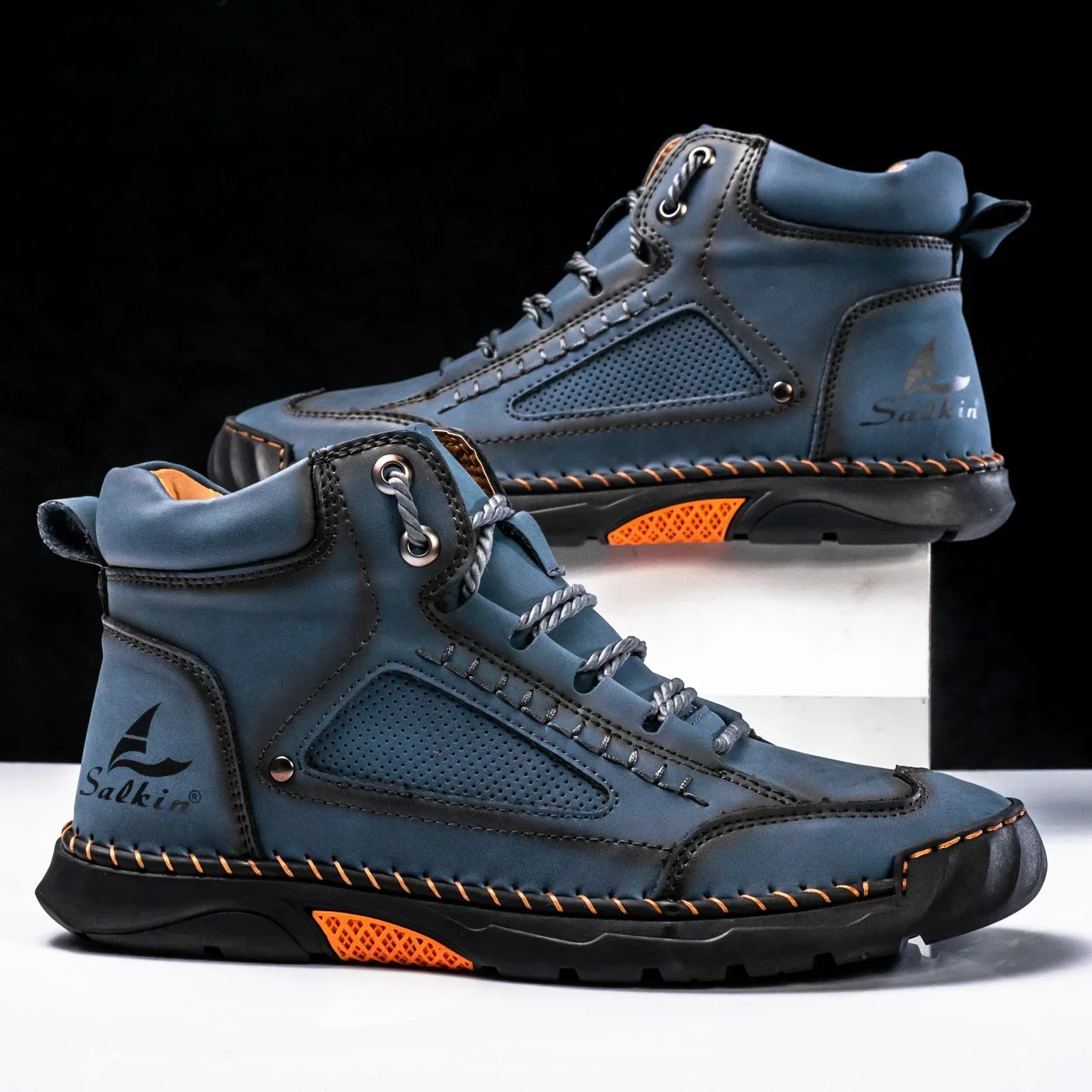 Casual Leather High Top Shoes - Image 3
