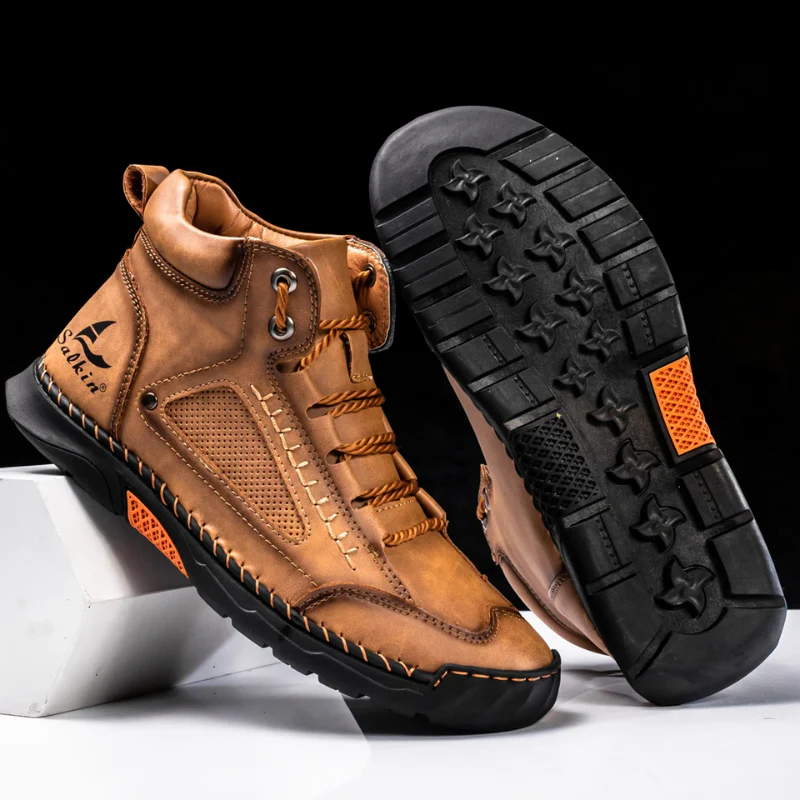 Casual Leather High Top Shoes - Image 34