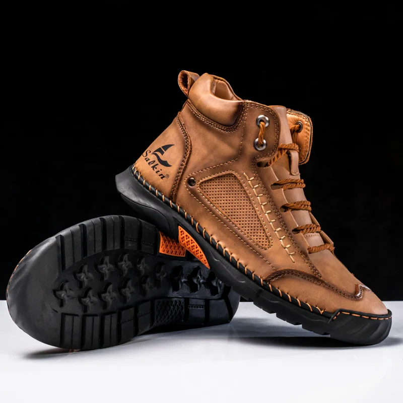 Casual Leather High Top Shoes - Image 36