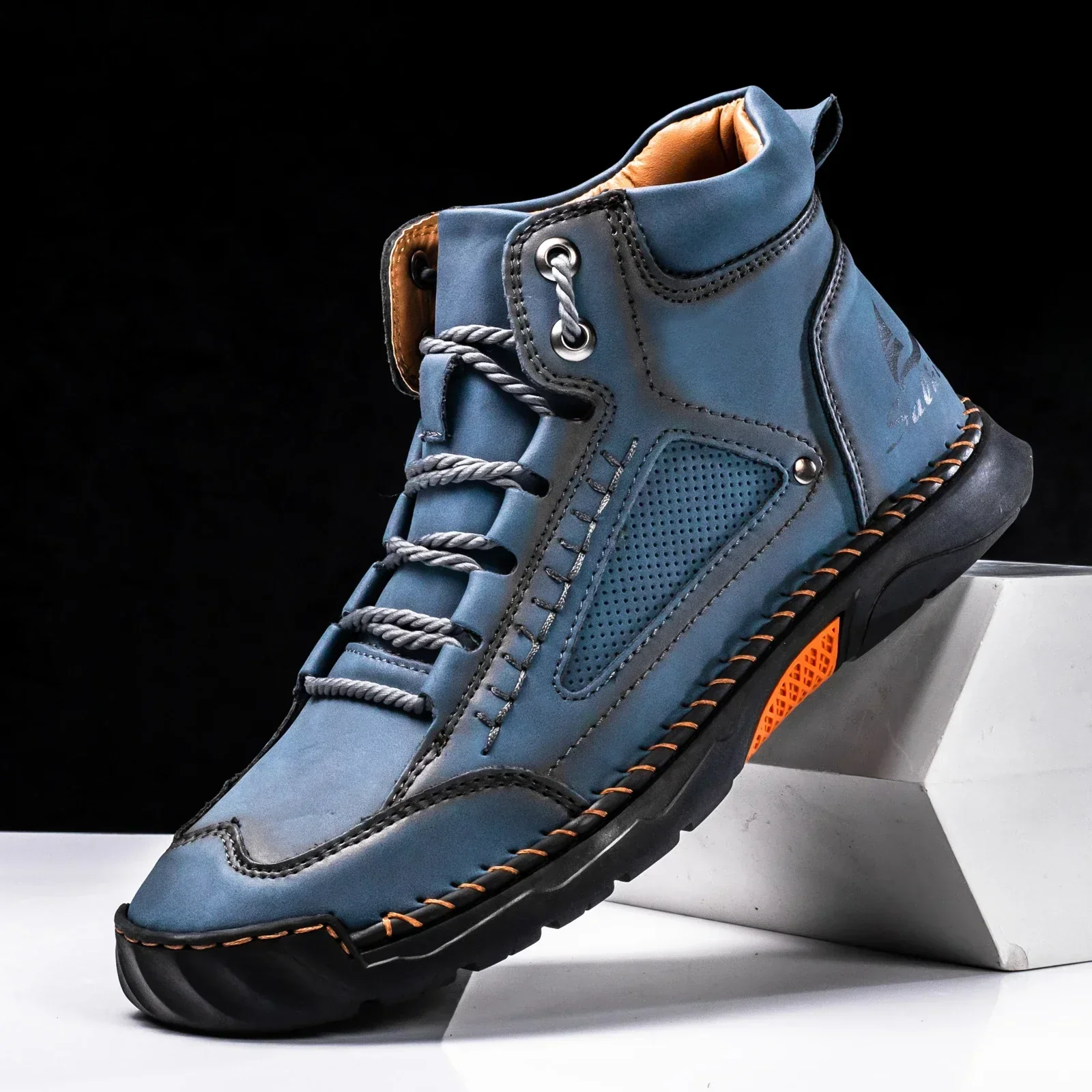 Casual Leather High Top Shoes - Image 4