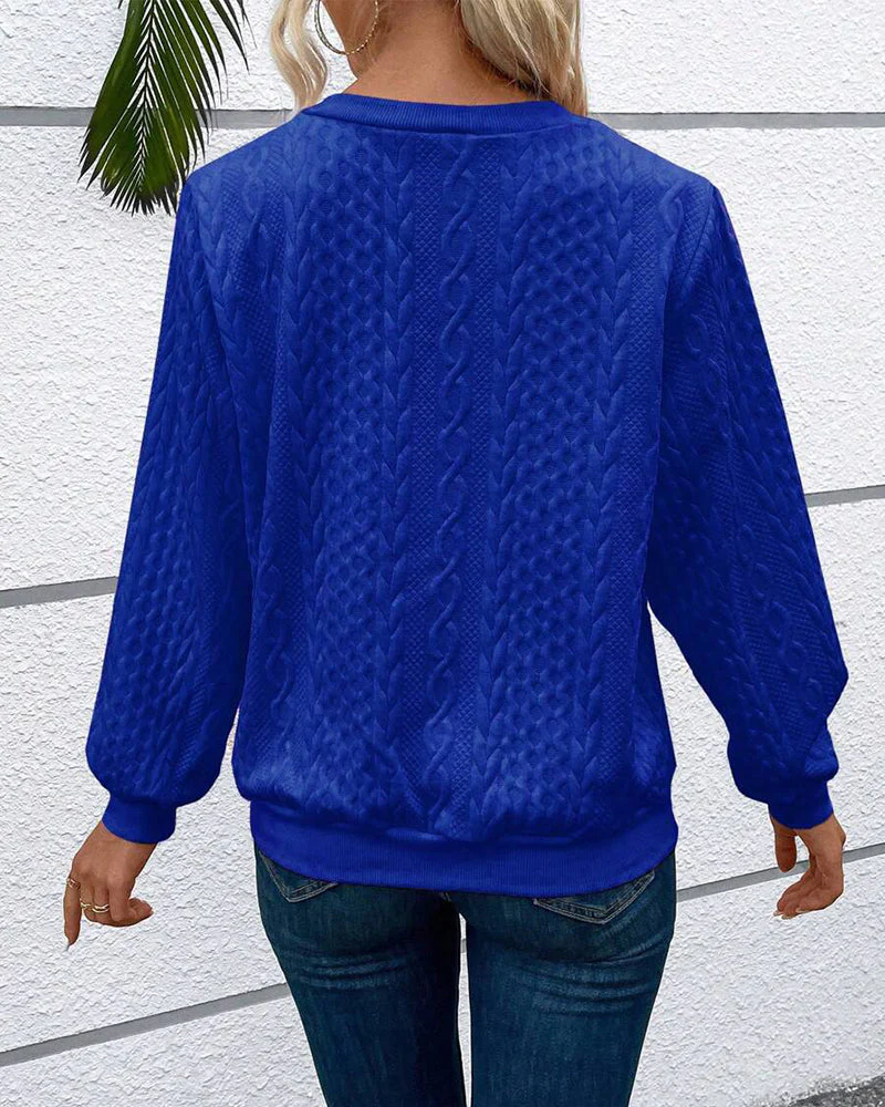 Casual long sleeve zipper sweatshirt - Image 26