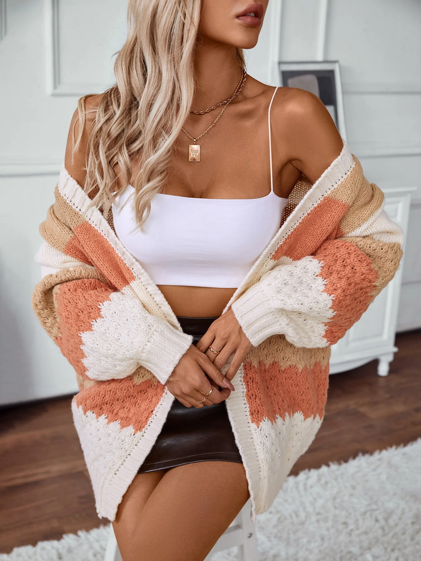 Casual Loose Sleeve Cross-Border Knitted Sweater - Image 3