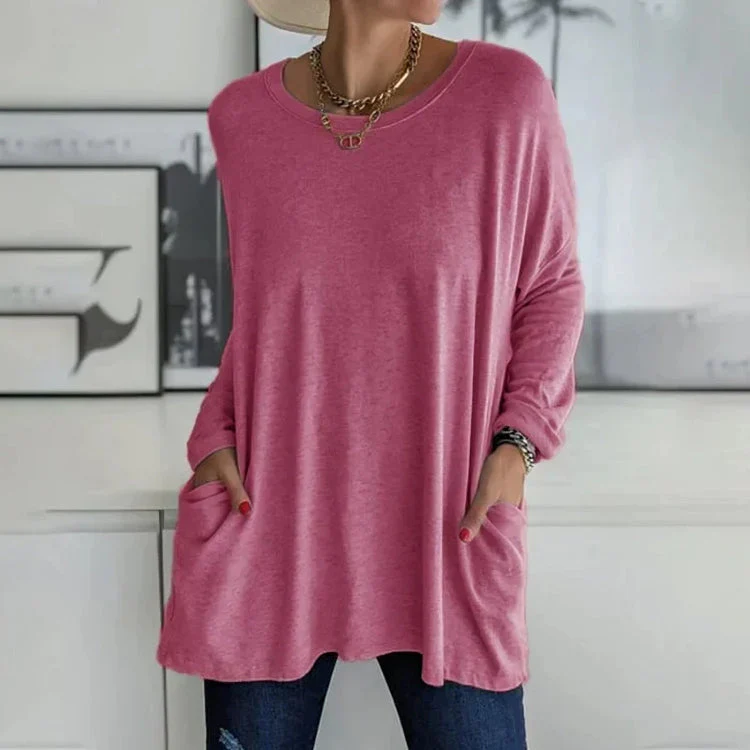 Casual Oversized Round Neck Sweater - Image 13