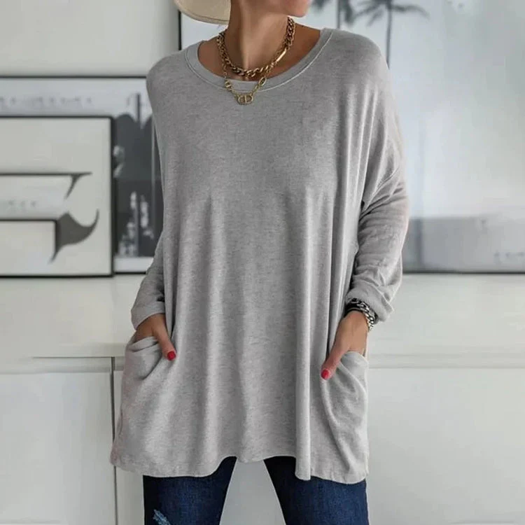 Casual Oversized Round Neck Sweater - Image 22