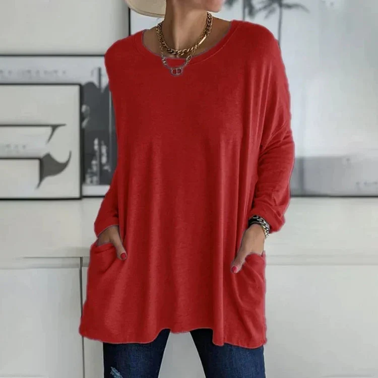 Casual Oversized Round Neck Sweater - Image 3