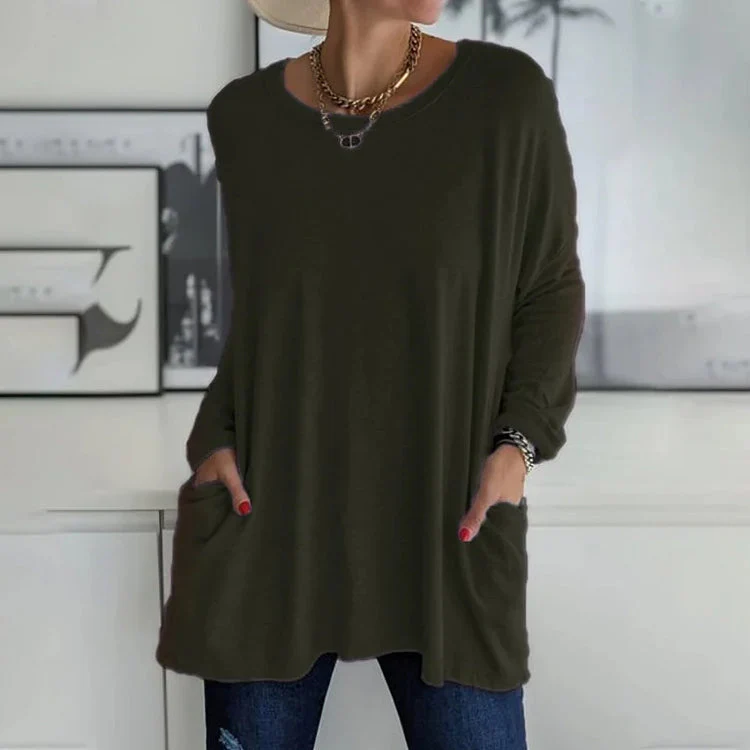 Casual Oversized Round Neck Sweater - Image 4