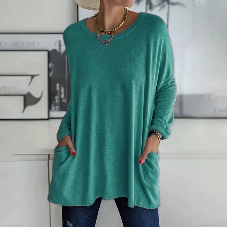 Casual Oversized Round Neck Sweater - Image 7