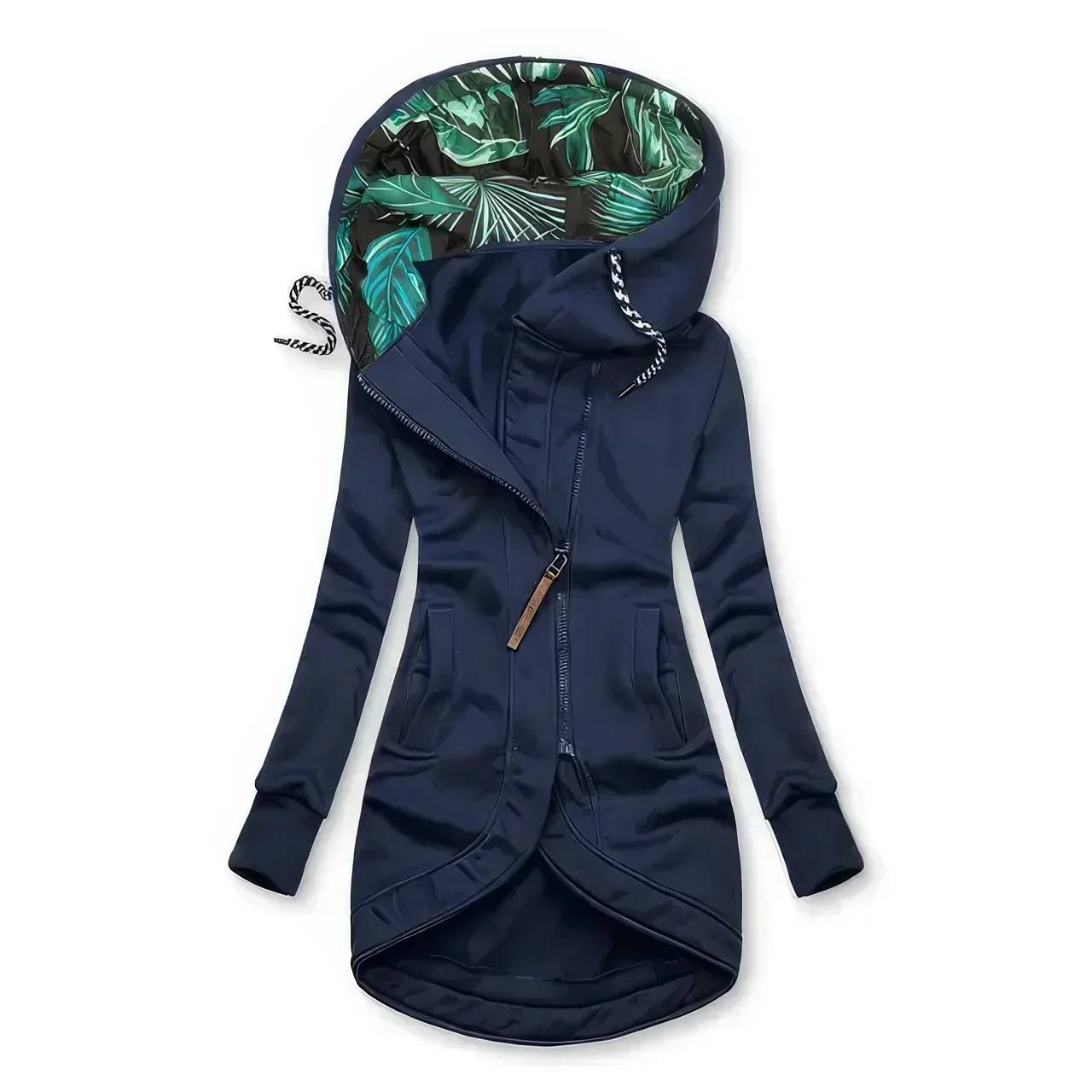 Casual Palm Print Rain Jacket - Image 5