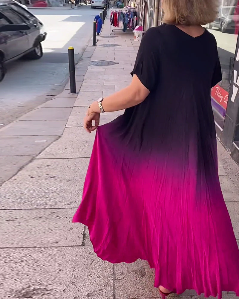 Casual pleated ombre dress - Image 16